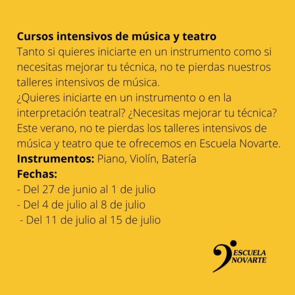 Escuela música Novarte Galapagar